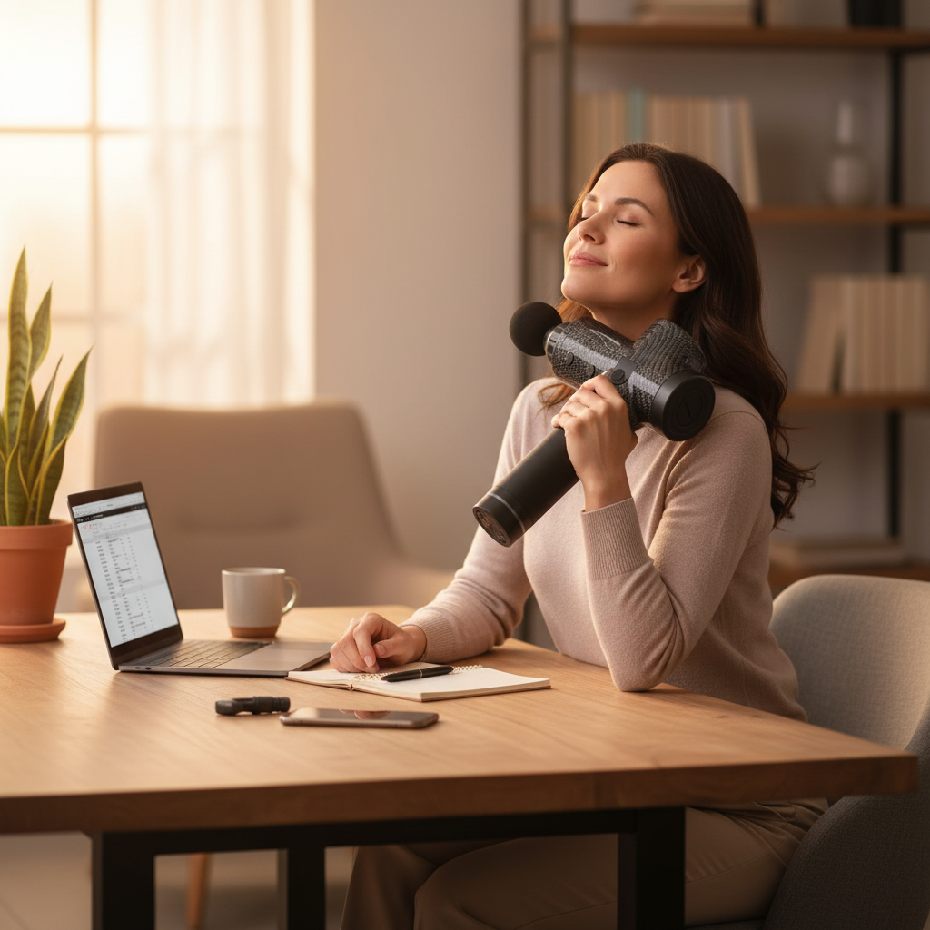 Deep muscle massage gun, electric percussion massager for body, neck, back, legs, fitness tool